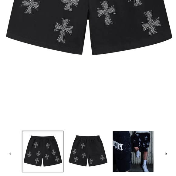 Unknown London green rhinestone shorts - Picture 4 of 4